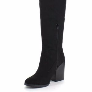 Black knee high boots